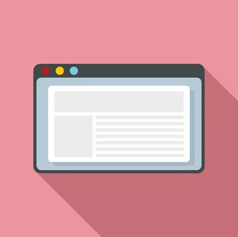 Web page icon, flat style Stock-Illustration