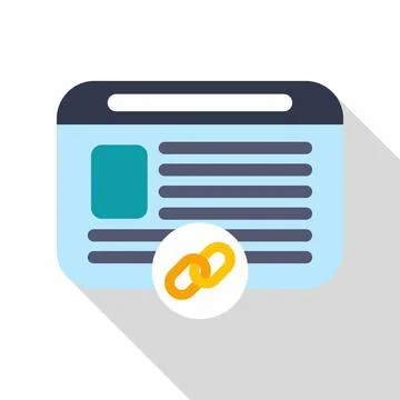 Web page icon showing backlink and seo concept Stock Illustration