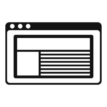 Web page icon, simple style Stock-Illustration