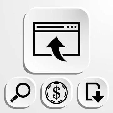 Web page icon stock vector illustration flat design イラスト素材