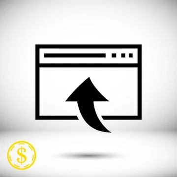 Web page icon stock vector illustration flat design Illustrazione stock