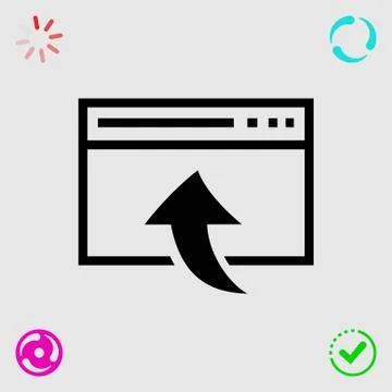 Web page icon stock vector illustration flat design 库存插图