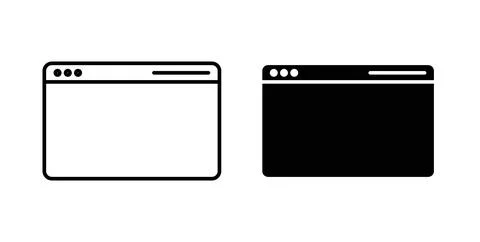 Web page icon symbol. Flat Vector illustration Ilustración de archivo