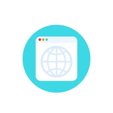 Web page icon, website vector 스톡 일러스트