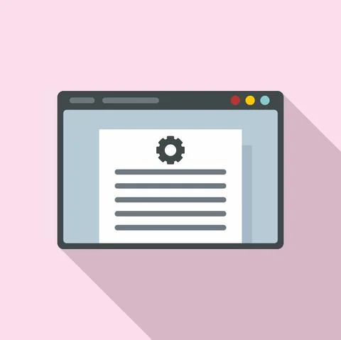 Web page innovation icon, flat style Stock Illustration