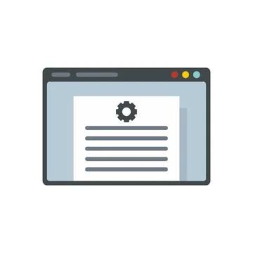 Web page innovation icon flat isolated Stock Illustration