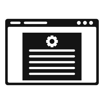 Web page innovation icon, simple style Stock Illustration