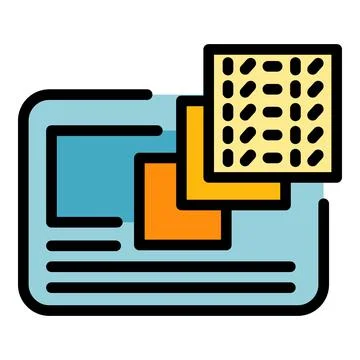 Web page interface icon color outline vector Stock-Illustration