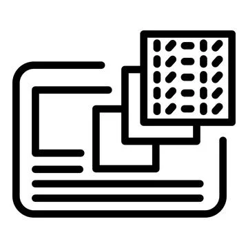 Web page interface icon, outline style Stock-Illustration