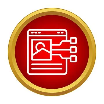Web page interface processing data connections icon 스톡 일러스트
