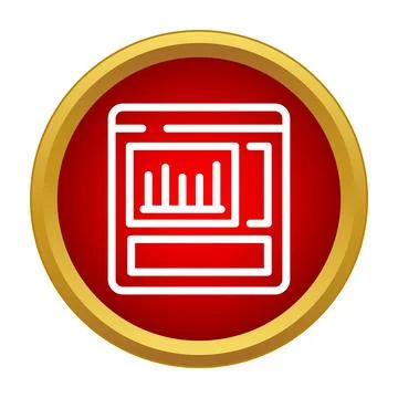 Web page interface showing data analytics dashboard icon イラスト素材