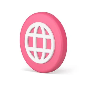 Web page internet connection network visit digital technology pink circle bad Stock Illustration