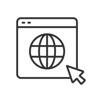 Web page internet, icon in line design. Web, page, internet, website, online Stock Illustration