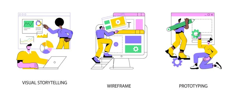 Web page layout abstract concept vector illustrations. Stock Illustration