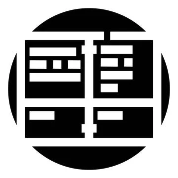 Web page layout user interface content icon 库存插图