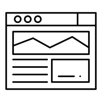 Web Page Line Icon Stock Illustration