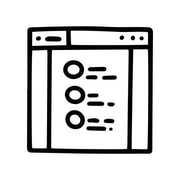 Web page line vector doodle simple icon 스톡 일러스트