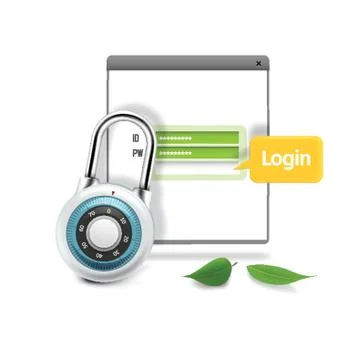 Web Page With Login Message Stock Illustration