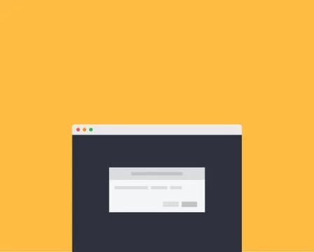 Web Page Message Exclamation Window Illustrazione stock