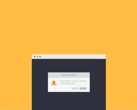 Web Page Message Exclamation Window Stockillustratie