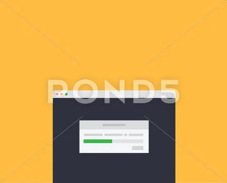 Web Page Message Exclamation Window Stock Illustration