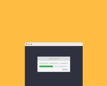 Web Page Message Exclamation Window 스톡 일러스트