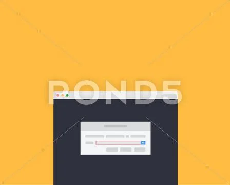 Web Page Message Exclamation Window Stock Illustration