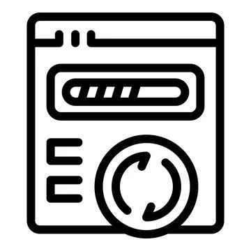 Web page is reloading with progress bar showing completion Ilustración de archivo