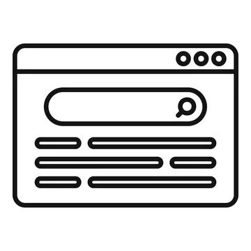 Web page request icon outline vector. Service file Stock Illustration