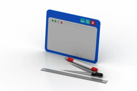 Web page with scale and divider Free Stock Illustration