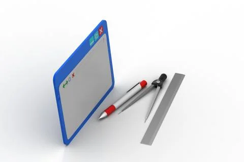 Web page with scale and divider Free Stock Illustration