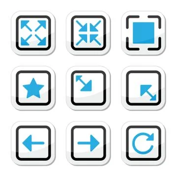 Web page screen size icons set Stock Illustration