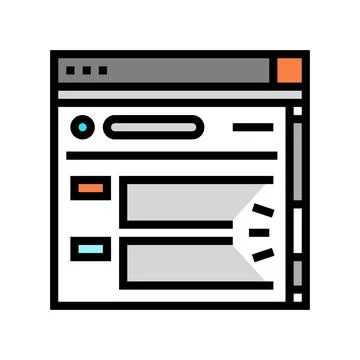 Web page scroll color icon vector illustration Stock Illustration