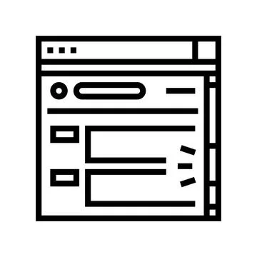 Web page scroll line icon vector illustration Illustrazione stock