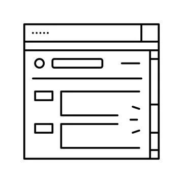 Web page scroll line icon vector illustration Illustrazione stock