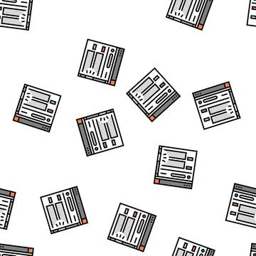 Web page scroll vector seamless pattern Stock Illustration