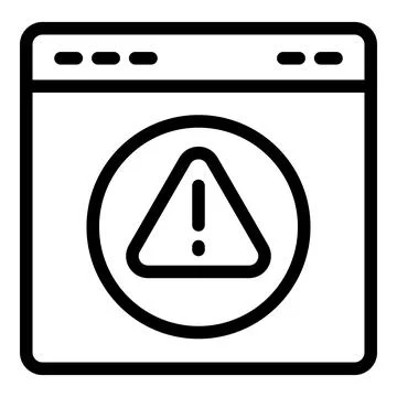 Web page search engine icon, outline style Illustrazione stock