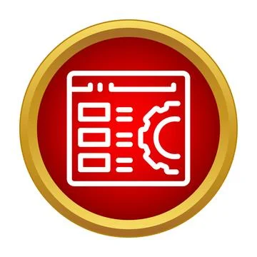 Web page settings icon for configuration and development Stock-Illustration
