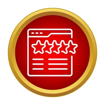 Web page showing customer rating and review Illustrazione stock