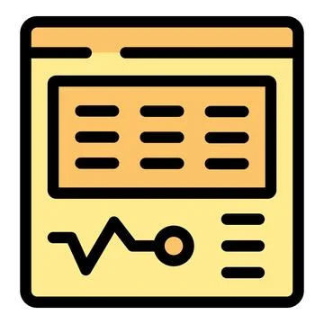 Web page showing data table and statistics chart Stock Illustration