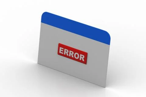 Web page showing error 免费库存插图