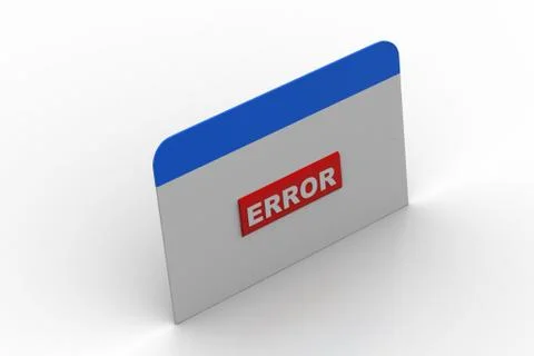 Web page showing error 免费库存插图