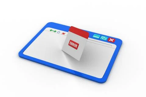 Web page showing error Free Stock Illustration