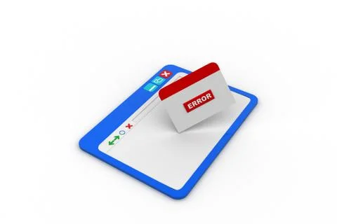 Web page showing error Free Stock Illustration