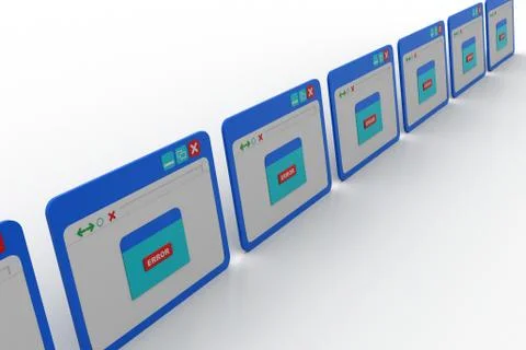 Web page showing error Gratis stockillustratie