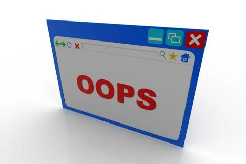 Web page showing error Free Stock Illustration