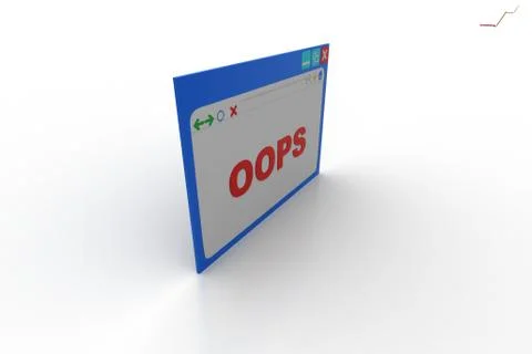 Web page showing error Free Stock Illustration