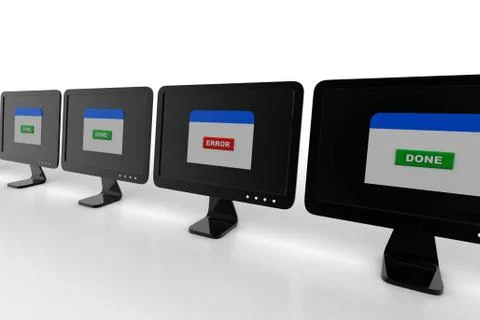 Web page showing error in the screen Free Stock Illustration