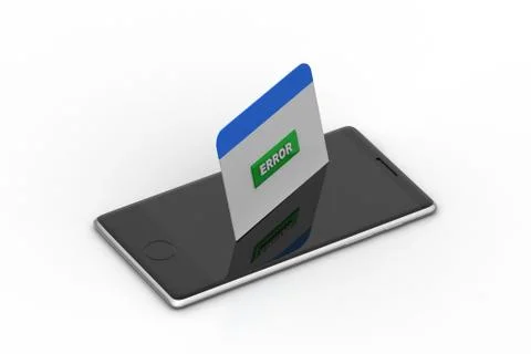 Web page showing error in the smart phone Free Stock Illustration