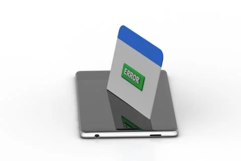 Web page showing error in the smart phone 免费库存插图